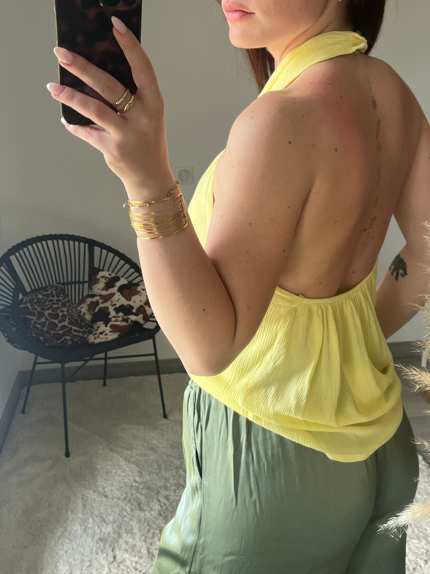 Top Leila - Jaune