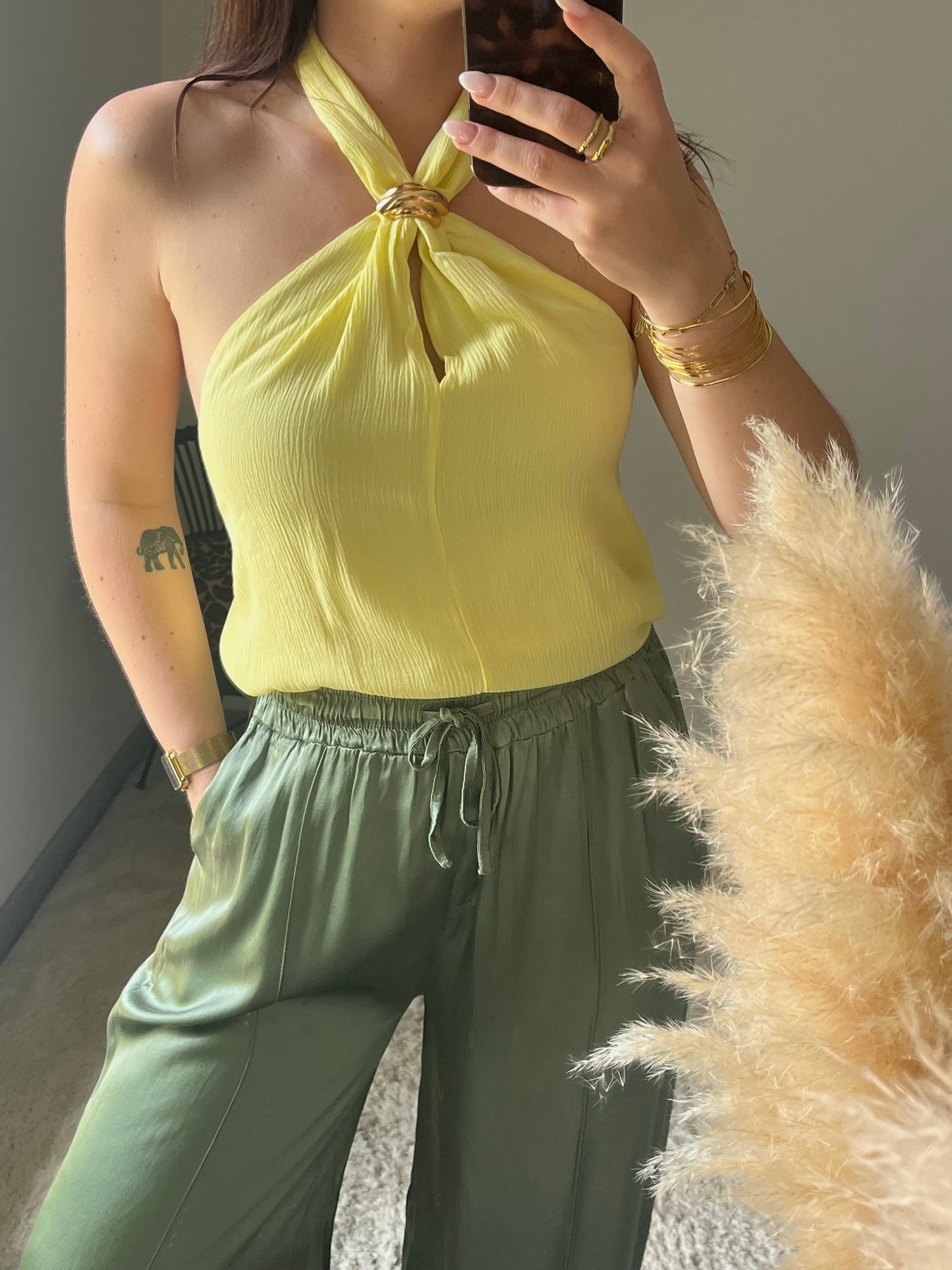 Top Leila - Jaune