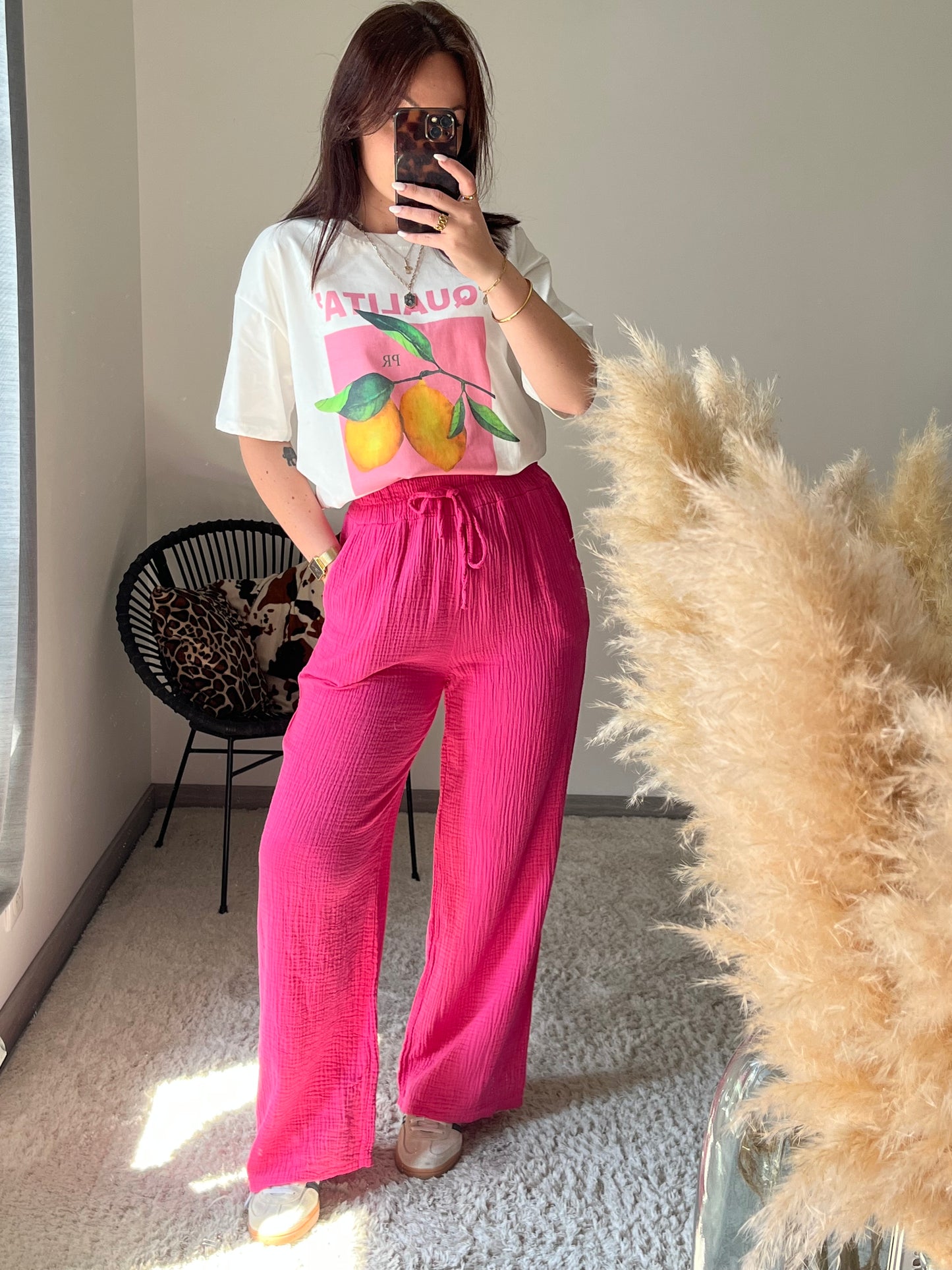 Pantalon Ella - Fuchsia