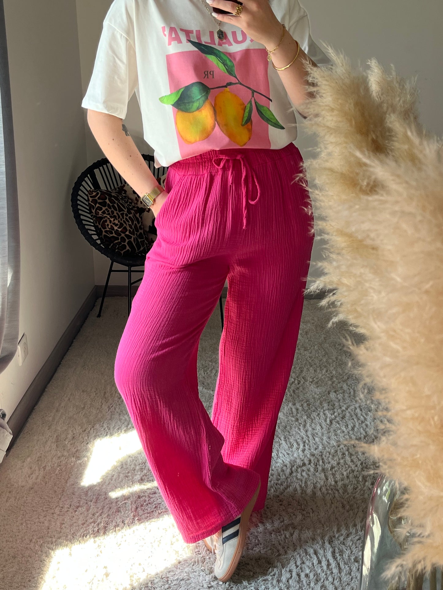 Pantalon Ella - Fuchsia