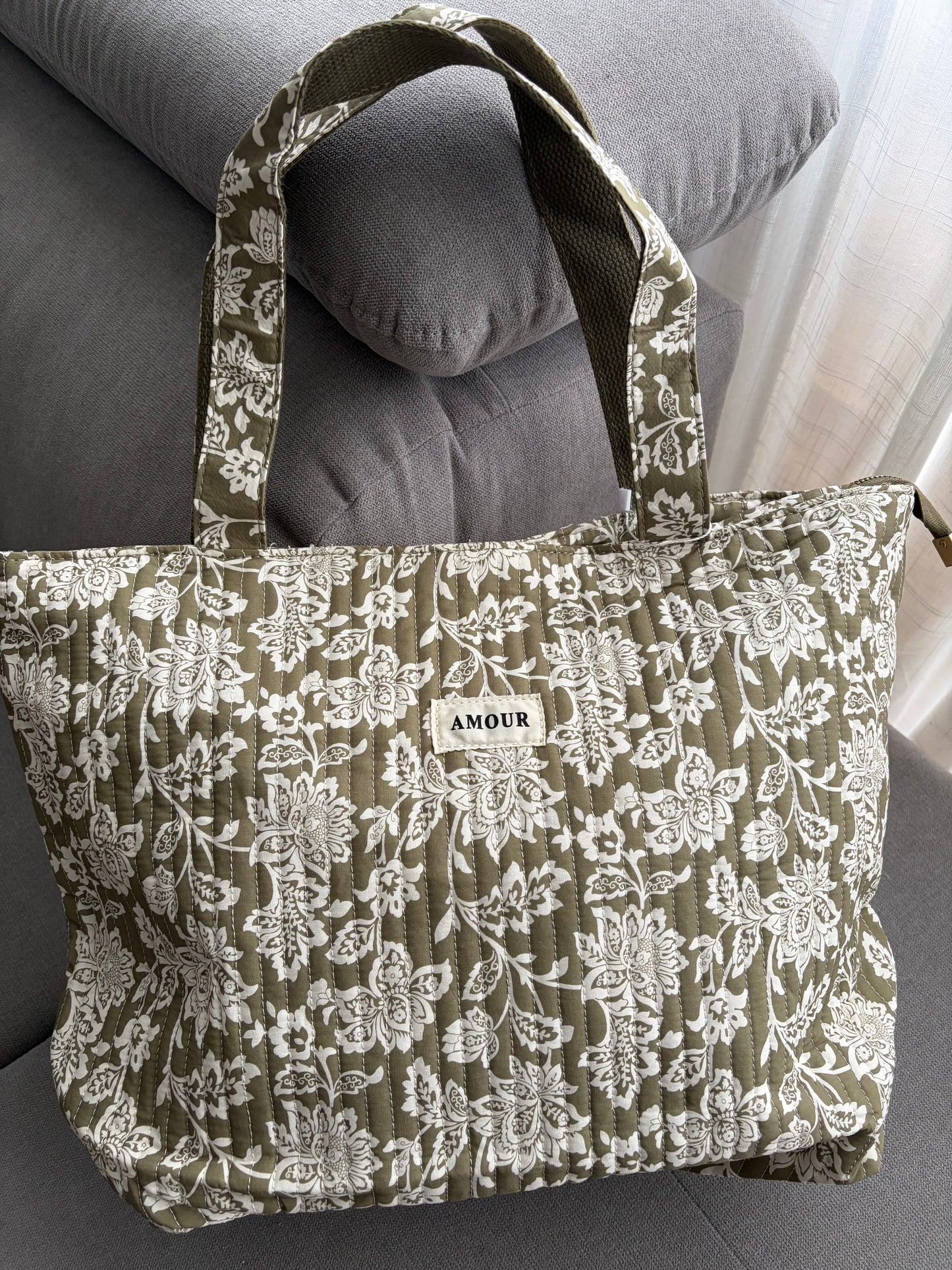 Sac cabas Amour - Kaki