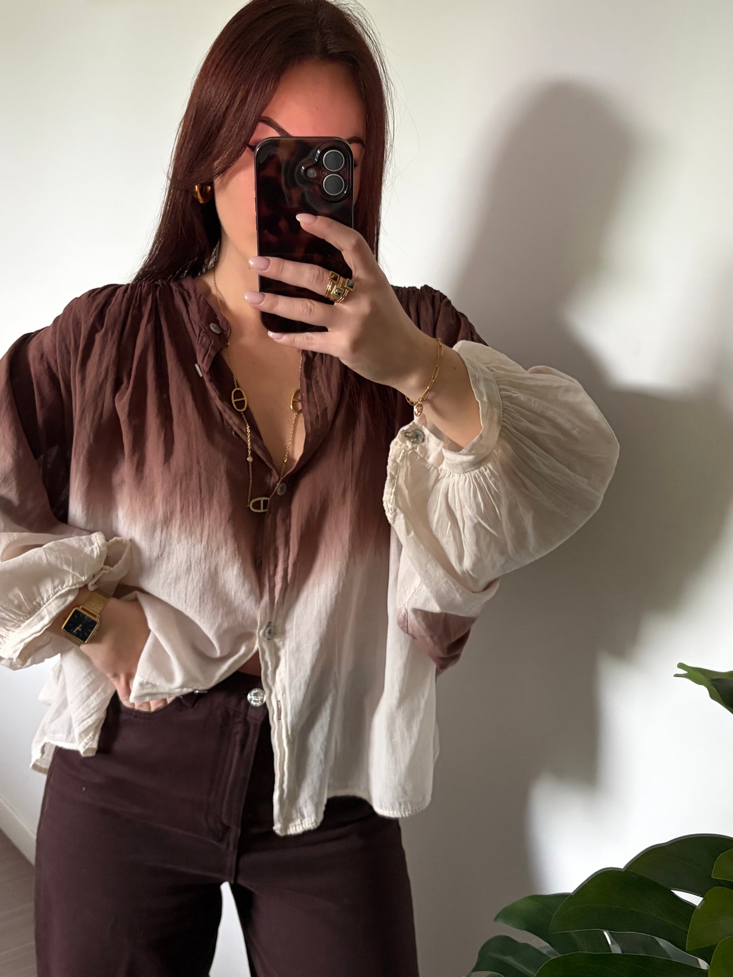 Chemise Selena - Marron