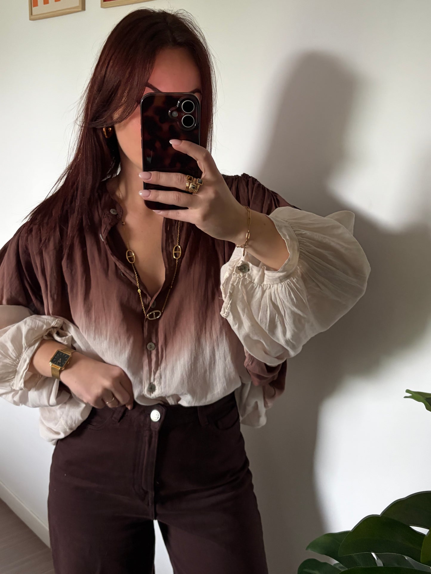 Chemise Selena - Marron