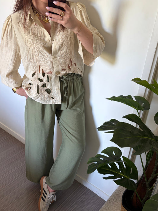 Pantalon Léna - Kaki