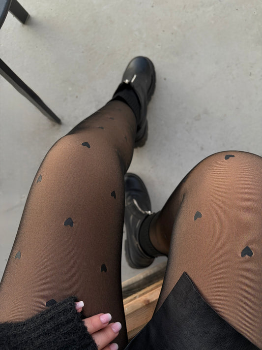 Collant polaire - Cœur